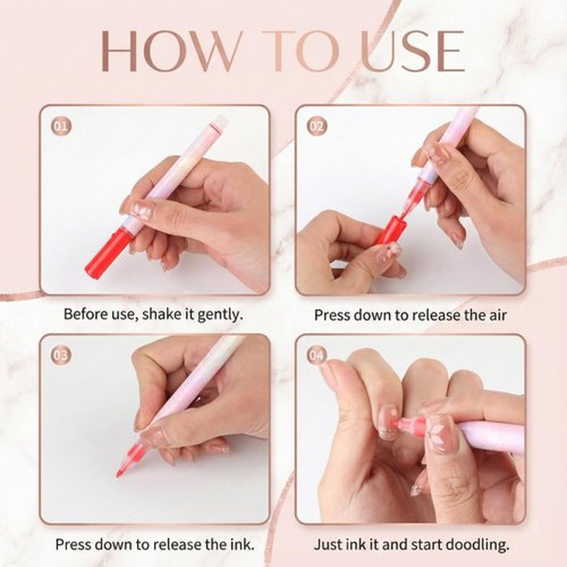 12-Color Quick-Dry Nail Art Pens. 1mm Broad Tip for Smooth DIY Designs. Perfect for Beginners & Pros. Ideal Home Salon Gift.