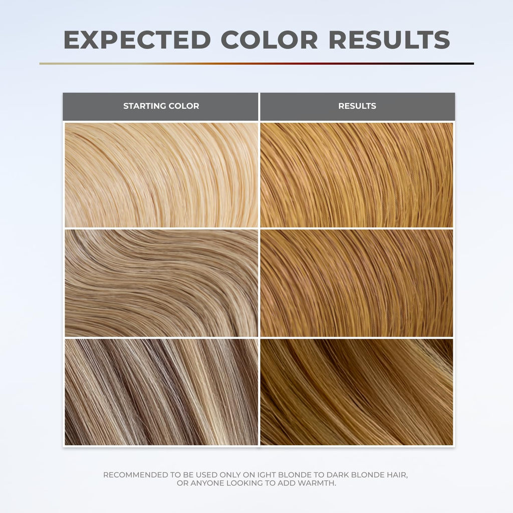 XMONDO Color Golden Blonde Hair Mask - Nourishing Semi-Permanent Dye with Bond Boosters, 8 Fl Oz