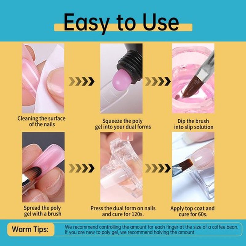 BEVINAS Slip Solution 4Fl.Oz Slip Solution Nail Extension Gel Liquid Slip Solution for Poly Gel Nails with Brush Spatula Glass Cup Nail Cleaning pads Gel Cleanser for Nails
