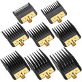 8PACK Premium Metal Clipper Guards Compatible with BaByliss Barberology FX825, FX870, FX880, and FX673, Trimmer Replacement Guards for Babyliss Clippers, Black