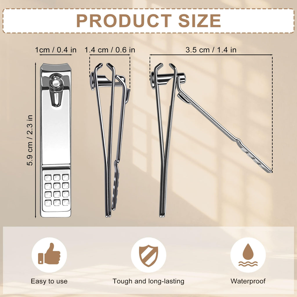 Lilingsty Nail Clippers Bulk, Fingernail Clippers Bulk, Individually Packaged, Straight-Blade Stainless Steel, Suitable for Travel, Hotels, Homeless, Charitable Organizations (20-Pack)