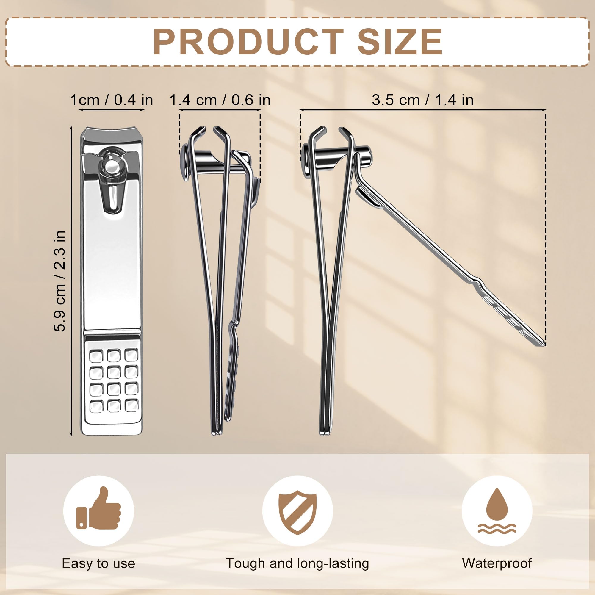 Lilingsty Nail Clippers Bulk, Fingernail Clippers Bulk, Individually Packaged, Straight-Blade Stainless Steel, Suitable for Travel, Hotels, Homeless, Charitable Organizations (20-Pack)