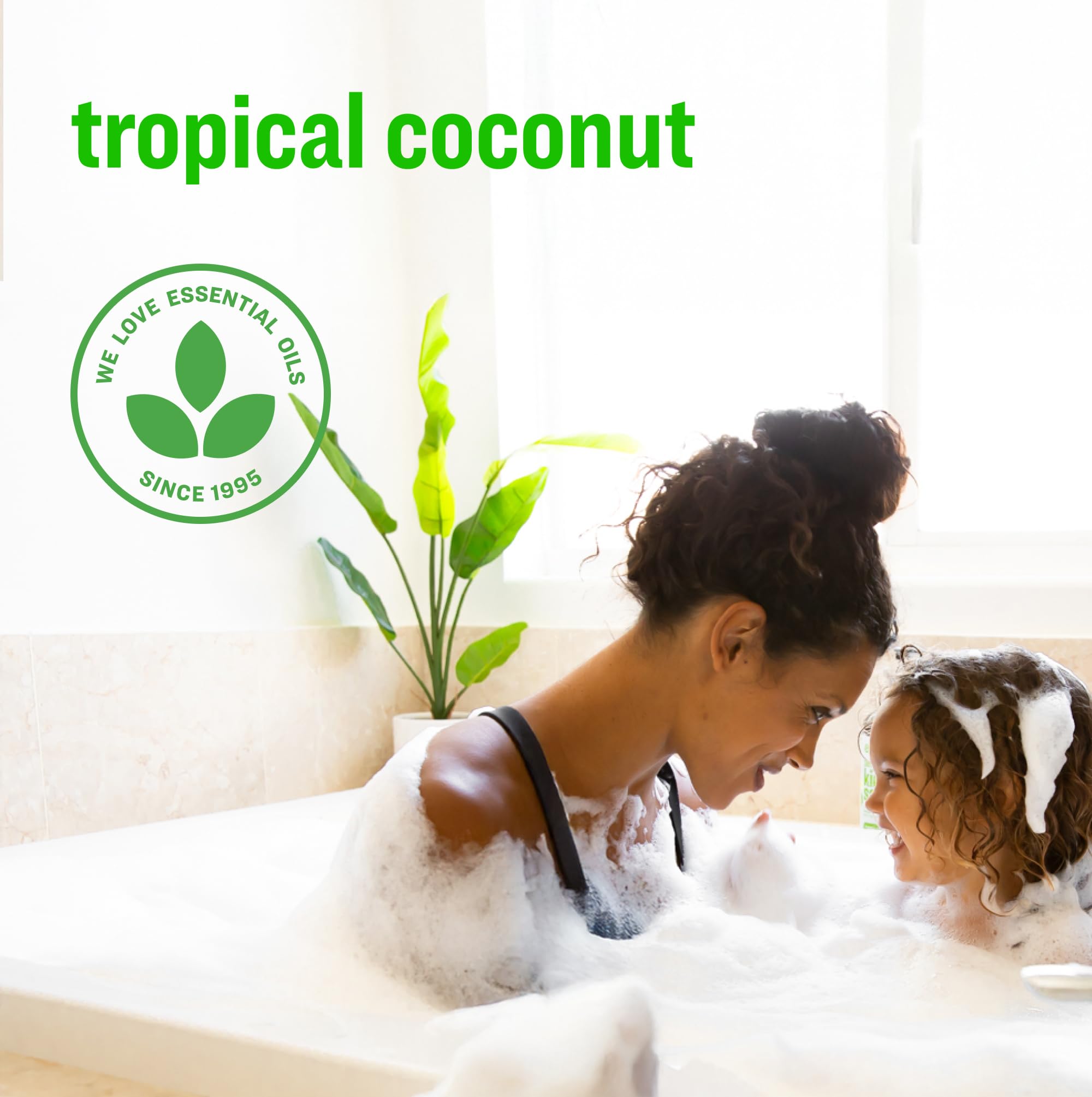 Everyone 3-in-1 Kids Soap, Body Wash, Bubble Bath, Shampoo, 32 Ounce (Pack of 6) Tropical Coconut, made with Essential Oils for Toddlers, tweens and teens
