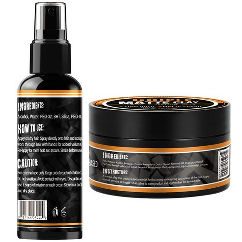 Goiple Matte Clay Hair Texturizing & Volumizing Spray- Mens Hair Product Clay Texture Spray Lightweight Paste Pomade Incease Volume Leaves Hair Soft & Manageable Matte Finish & Long-Lasting 3.4fl oz