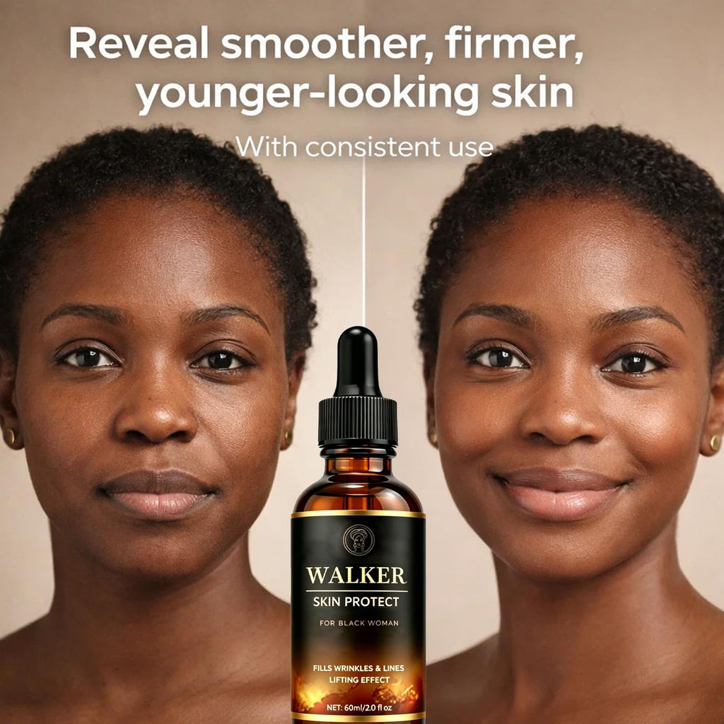 Walker Skin Protect Serum, 60ml Walker Skin Protector for Black Women, For Wrinkles and Fine Lines, Anti-Aging Face Serum, Lifting Effect, Fills Wrinkles & Lines (2pcs)