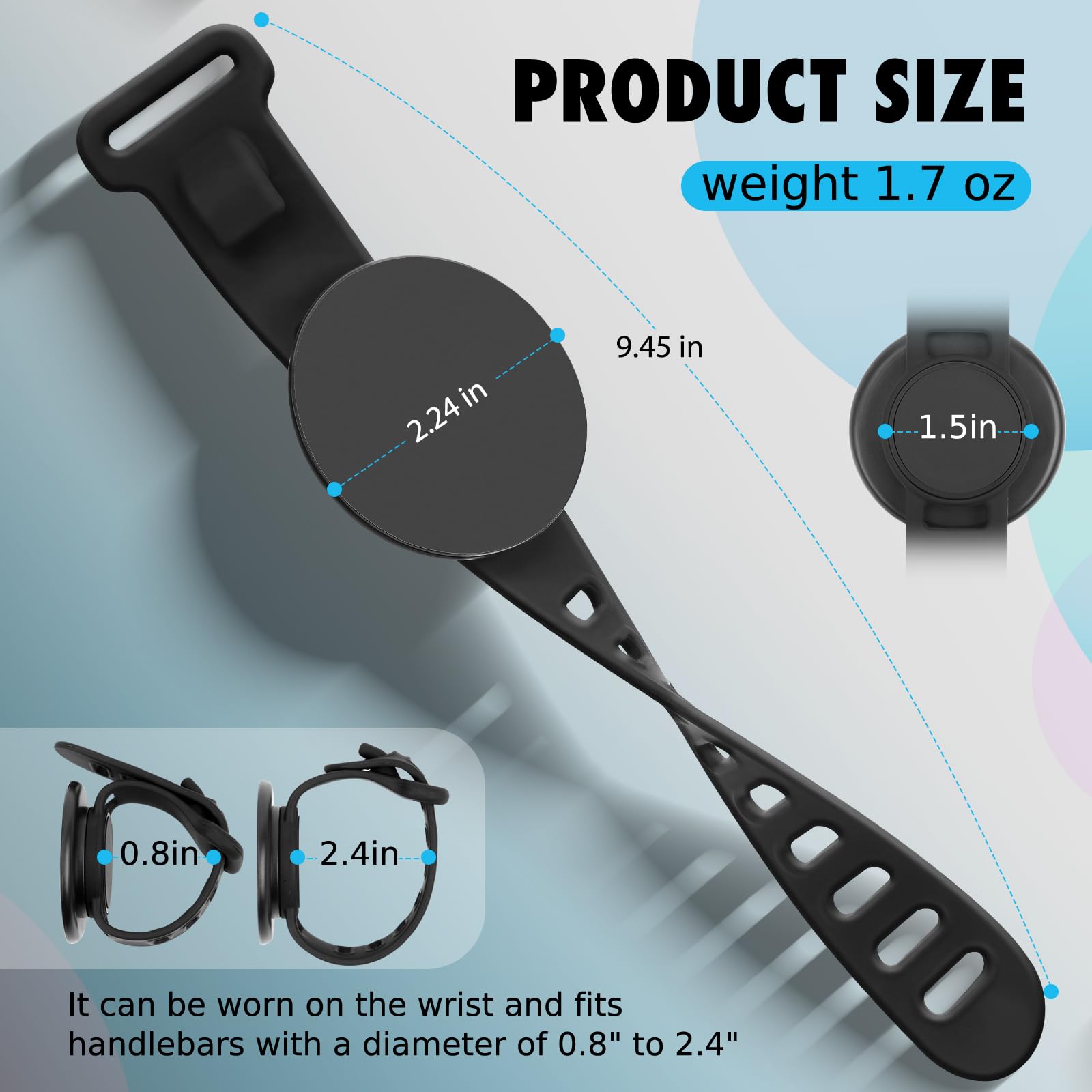 Stroller Phone Holder for Magsafe iPhone 17 16 15 14 13 12 Steering Wheel Phone Mount for Bike, Peloton, GYM, Treadmill, Wrist, Shopping Carts, Bar Magnetic Mount Adapter Accessories for All Phones