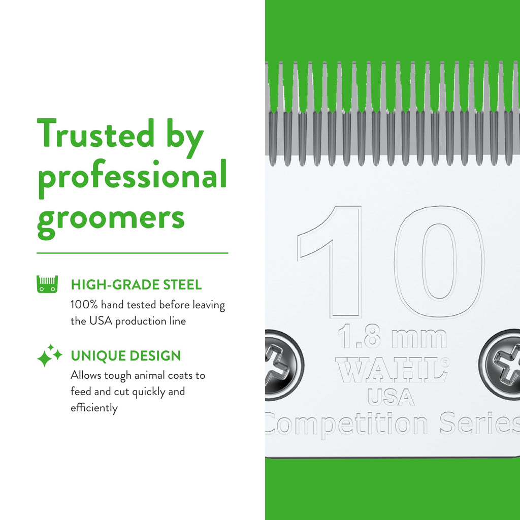 Wahl Professional Animal 10 Medium Competition Series Detachable Blade with 1/16-Inch Cut Length (2358-100)