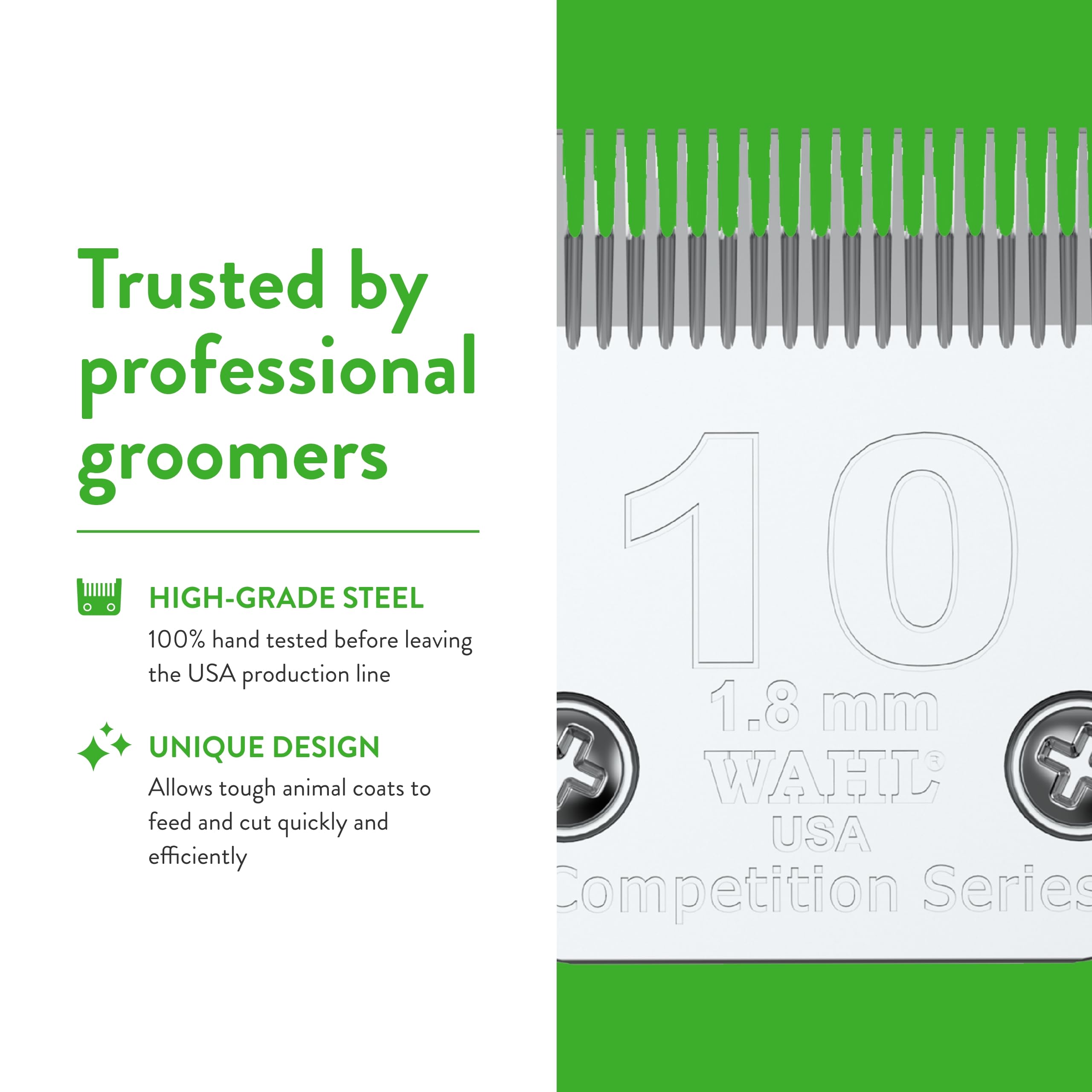 Wahl Professional Animal 10 Medium Competition Series Detachable Blade with 1/16-Inch Cut Length (2358-100)