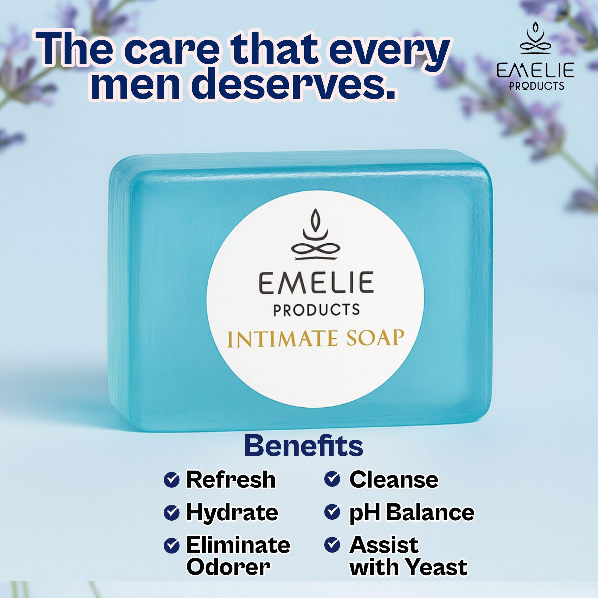 Men’s Intimate Bar Soap pH Balanced – 2 Pack (100g Each) Cold Process Botanical Cleanser – Gentle Daily Intimate Wash for Men with Natural Ingredients, Premium Intimate Hygiene for Daily Use