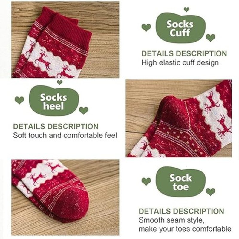 Skiennix Casual Crew Socks - Ultra Soft & Breathable for All-Day Comfort | 5 Pairs