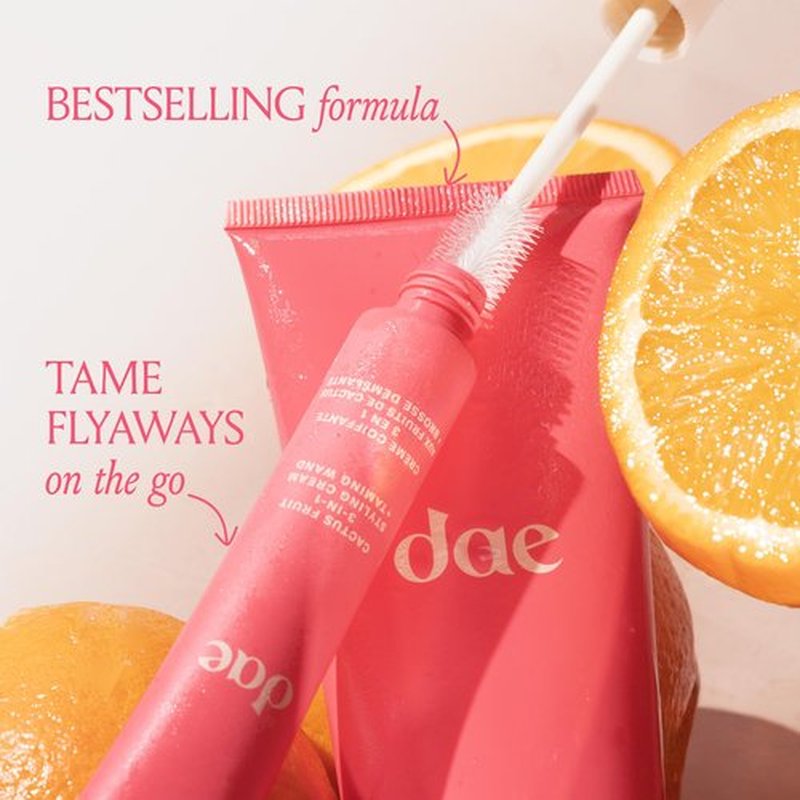 DAE Cactus Fruit 3-In-1 Styling Cream & Taming Wand - Tame Flyaways, Smooth Frizz, Style Edges (0.6 oz.)