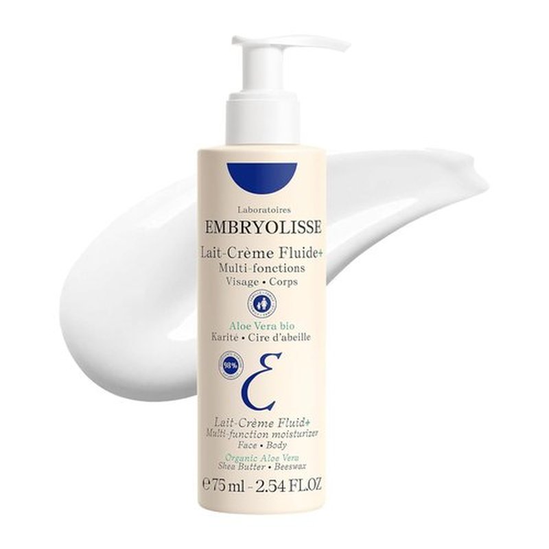 Embryolisse Lait-Crème Fluid+ | Multi-Use Lightweight Face & Body Cream with Shea Butter & Aloe Vera - Fast Absorbing for All Skin Types