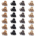 Cobahom 24 Pack Small Hair Claw Clips 1.2 Inch Plastic Matte Hair Clips for Thin Hair No-Slip Mini Hair Clip Hair Styling Accessories for Women and Girl (Black, Brown, Apricot, Chocolate)