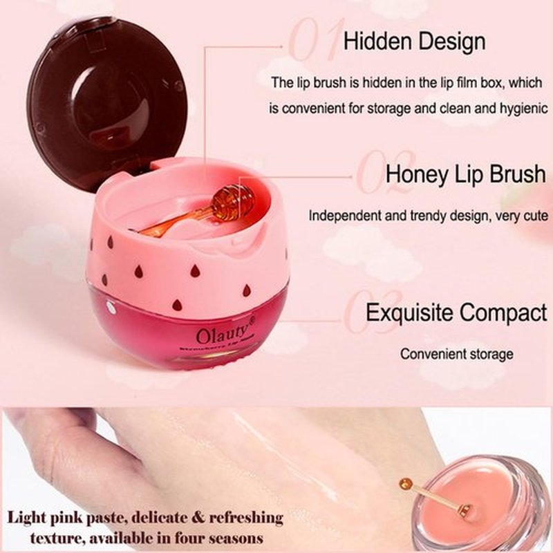6 PCS Bee Lip Balm Honey Pot,Easter Basket Stuffers,Birthday Gifts for Women Girls,Honey Lip Balm Lip Mask,Propolis Moisturizing Lip Sleeping Mask,Mothers Day Gifts,Teacher Appreciation Gifts