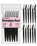 Dermaplane razor for Women – Gentle face razors for women & eyebrow razor Kit for Peach Fuzz Removal, Safe Protective Blade, Painless Facial Hair Remover & Exfoliating Tool, Pink,12-Pack