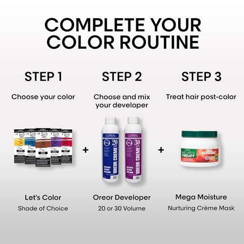 L'Oréal Technique Let's Color! Permanent Hair Color - High Impact Conditioning Gelee, Smooth Application