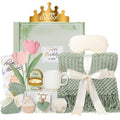 CuriBox Birthday Gifts for Women - 13PCS Unique Happy Birthday Gifts Basket for Mom Her Best Friend Sister Wife Girlfriend Coworker - Relaxing Spa Self Care Package Valentines Day Gifts Set (Green)