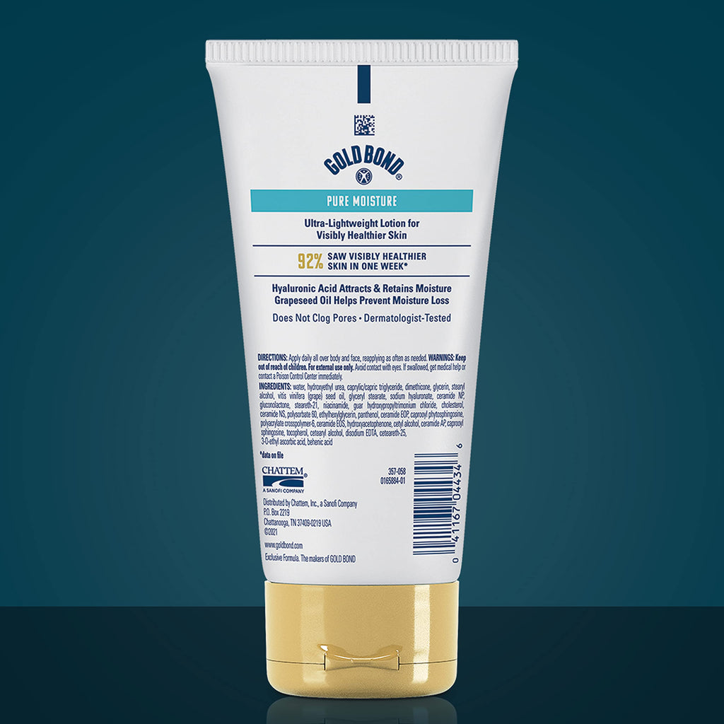 Gold Bond Pure Moisture Lotion, 5.5 oz., Ultra-Lightweight Daily Body & Face Lotion