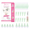 Beauty7 Pre-Cut Facial Wax Strips for Women, Large Packs 60 Strips, Eyebrow and Lip Hair Removal with Pearl Powder and Essential Oil, for All Skin Types