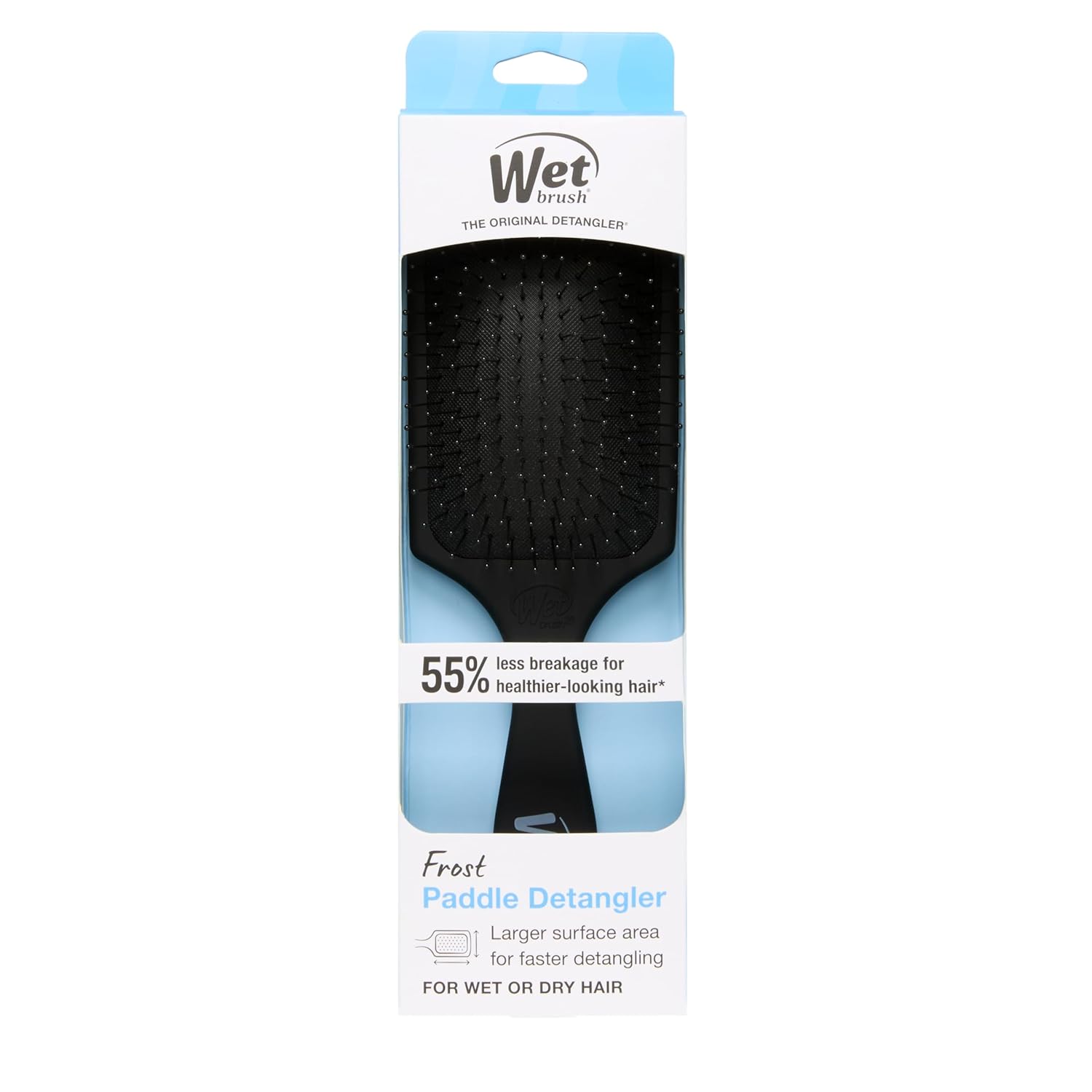 Wet Brush Paddle Detangler Hair Brush - Ultra-Soft IntelliFlex Bristles | AquaVent Design for All Hair Types