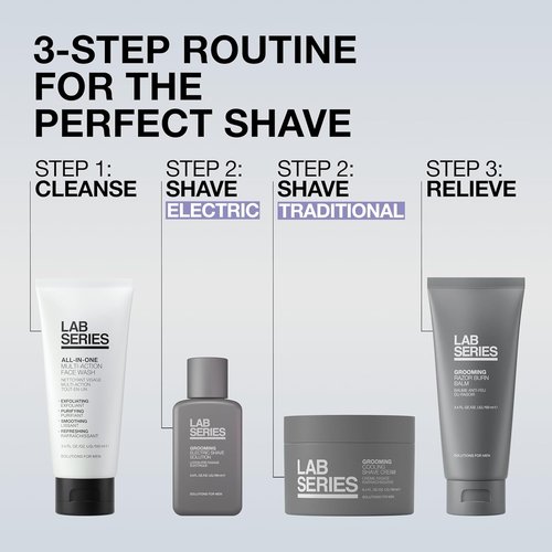 Lab Series Men's Grooming Effortless Pre-Electric Shave Solution - Cools & Refreshes Skin | 3.4 Fl Oz