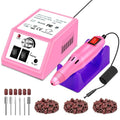 LAVAED Professional Nail Drill Electric Nail File Kit, Nail Filer Electric with 156pcs Sanding Bands and Nail Dril Bits for Acrylic, Gel Nail Manicure and Pedicure, Pink