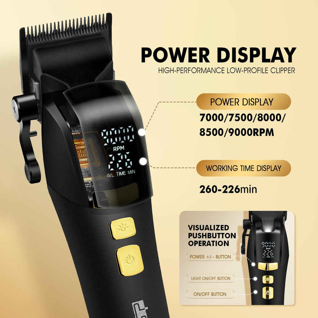 DSP Professional Hair Clippers for Men, Barber Clippers Set, Cordless Ceramic Blade, Machines for Cutting Hair, Gifts for Men
