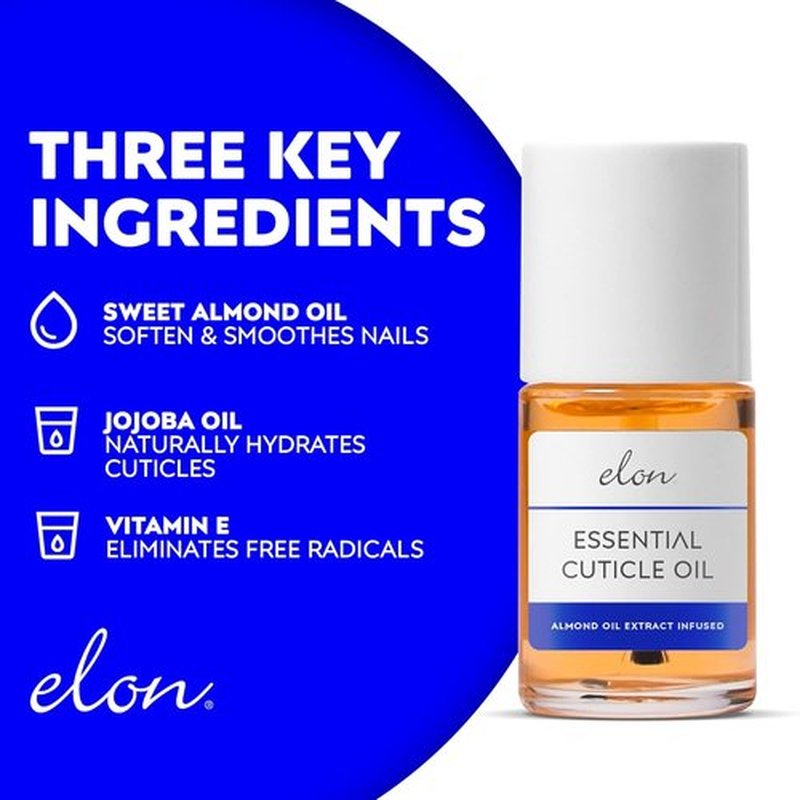 Elon Essentials Kit for Healthy Nails - Nail Conditioner, Cuticle Oil & File Set | Daily Strengthening & Moisturizing