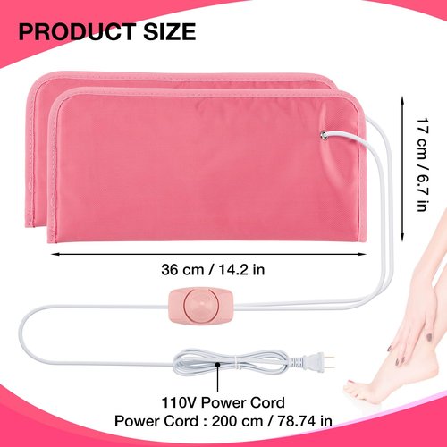 Noverlife Electric Heated Mittens Gloves for Paraffin Hand Wax Treatment, Nail Art Manicure Warmer Mittens, Beauty Therapy SPA Mitts for Women Beauty Treatment