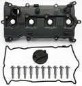 Engine Valve Cover with Gasket Bolts & Oil Filler Cap Compatible with 2013-2018 Nissan Altima 2016-2017 Nissan Murano 2014 Nissan Pathfinder 2014-2017 Nissan Rogue Infiniti QX60 2.5L Part# 13264-3KY0A