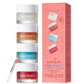 ANRCOLLECT Lip Scrub and Lip Mask Set- Lip Treatment Care Kit with 2 Lip Exfoliator Scrub & 2 Lip Butter Mask, Intense Hydration Set for Dry Chapped Cracked Lips (4 Pack), Valentines Day Gifts