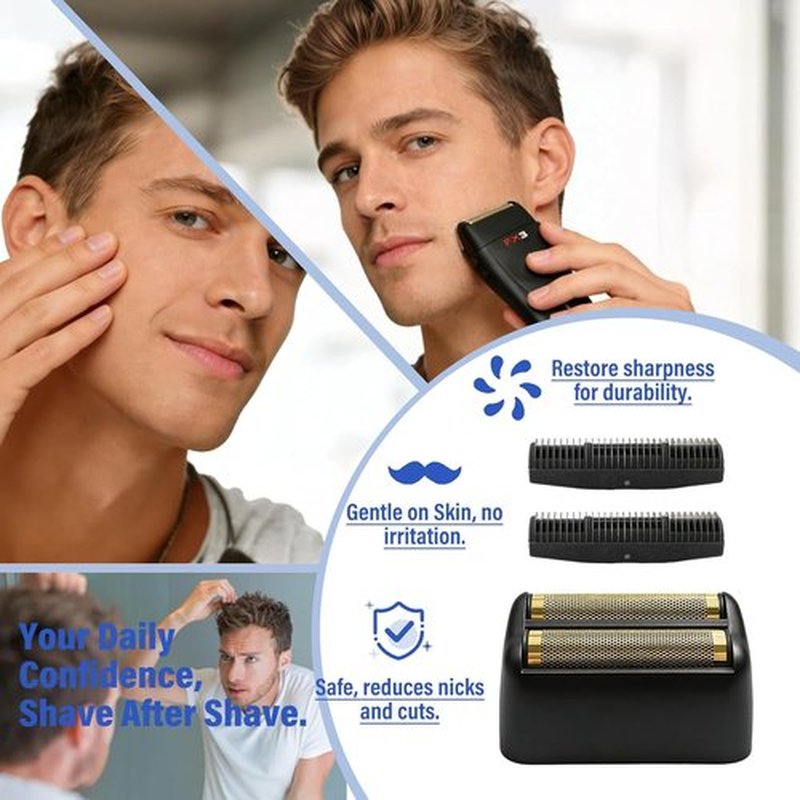 BaByliss FX3 Foil Shaver Replacement Head - Black Razor Foil & Cutter Set (1 PCS)