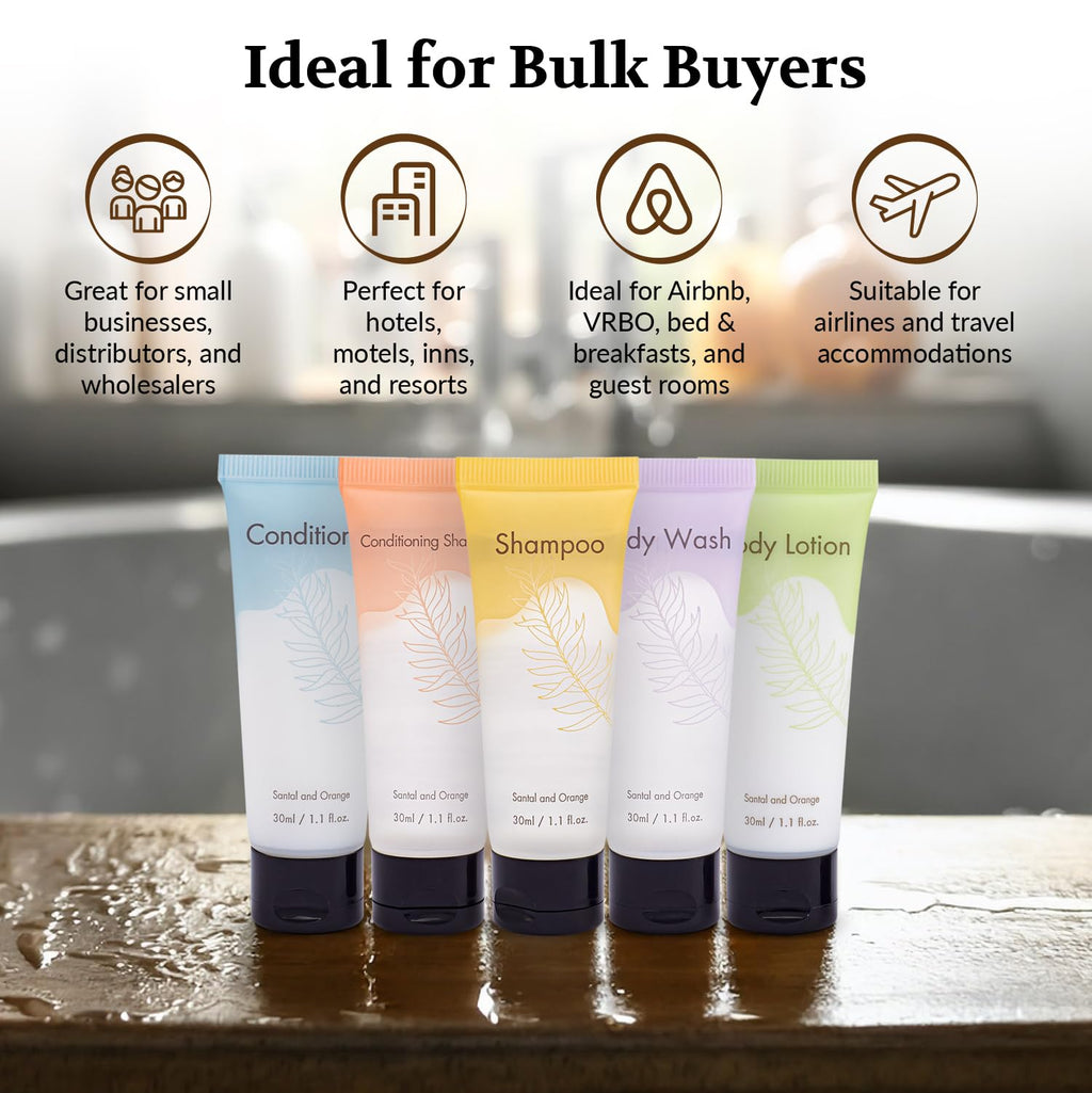 NISGUR Double Sealed Hotel Conditioner Bulk 200 Pack Individually Wrapped Travel Size Conditioner Aloe and Green Tea Extract Infused Hotel Supplies and Toiletries for Guest