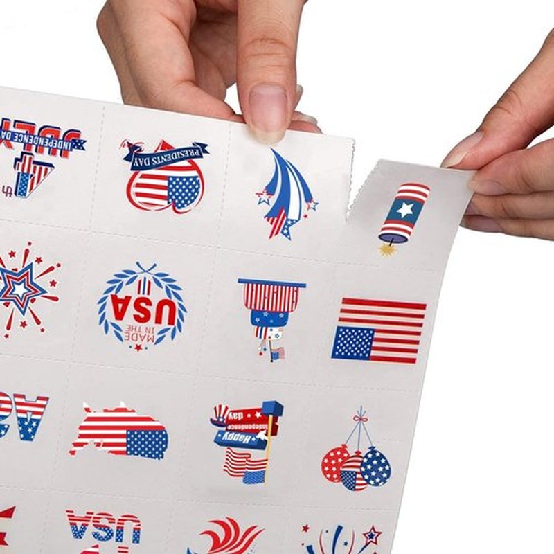 288PCS 4th/Fourth of July Tattoos for Kids, Glow in the Dark Tattoo Patriotic tattoos Patriotic Party Decorations Favors Supplies 48 Designs for Fourth of July Party, Independence Day party