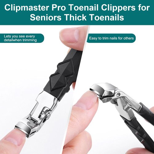 Clipmaster Pro Toenail Clippers, Clipmaster Pro Nail Clippers for Seniors Thick Nails with Wide Jaw Opening