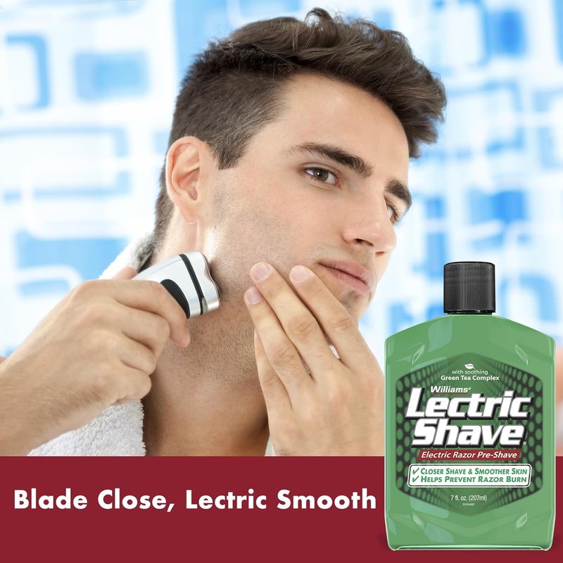 Williams Lectric Shave Electric Razor Pre-Shave Lotion - 7 Ounce for Smooth Shaving