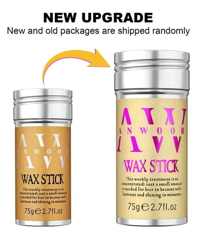 AnWoor Wax Stick for Hair, 3PCS Hair Wax Stick, Hair Gel Stick, Slick Back Hair Stick, Hair Slick Stick for Flyaways, Taming Frizz, Hair Styling Slick Stick for Pomade & No-Greasy