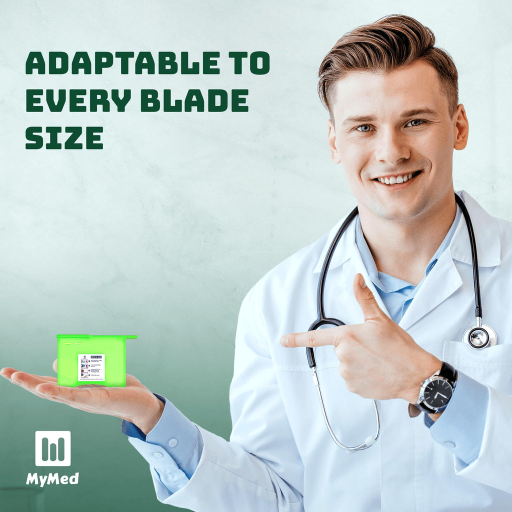 MyMed Scalpel Blade Remover Pack of 2 - Safe, Easy-to-Use, Compact, and Efficient Blade Disposal - for Dermaplaning Razor Blade Remover Box Dermaplane Blade Remover Box Use for Safe Experience
