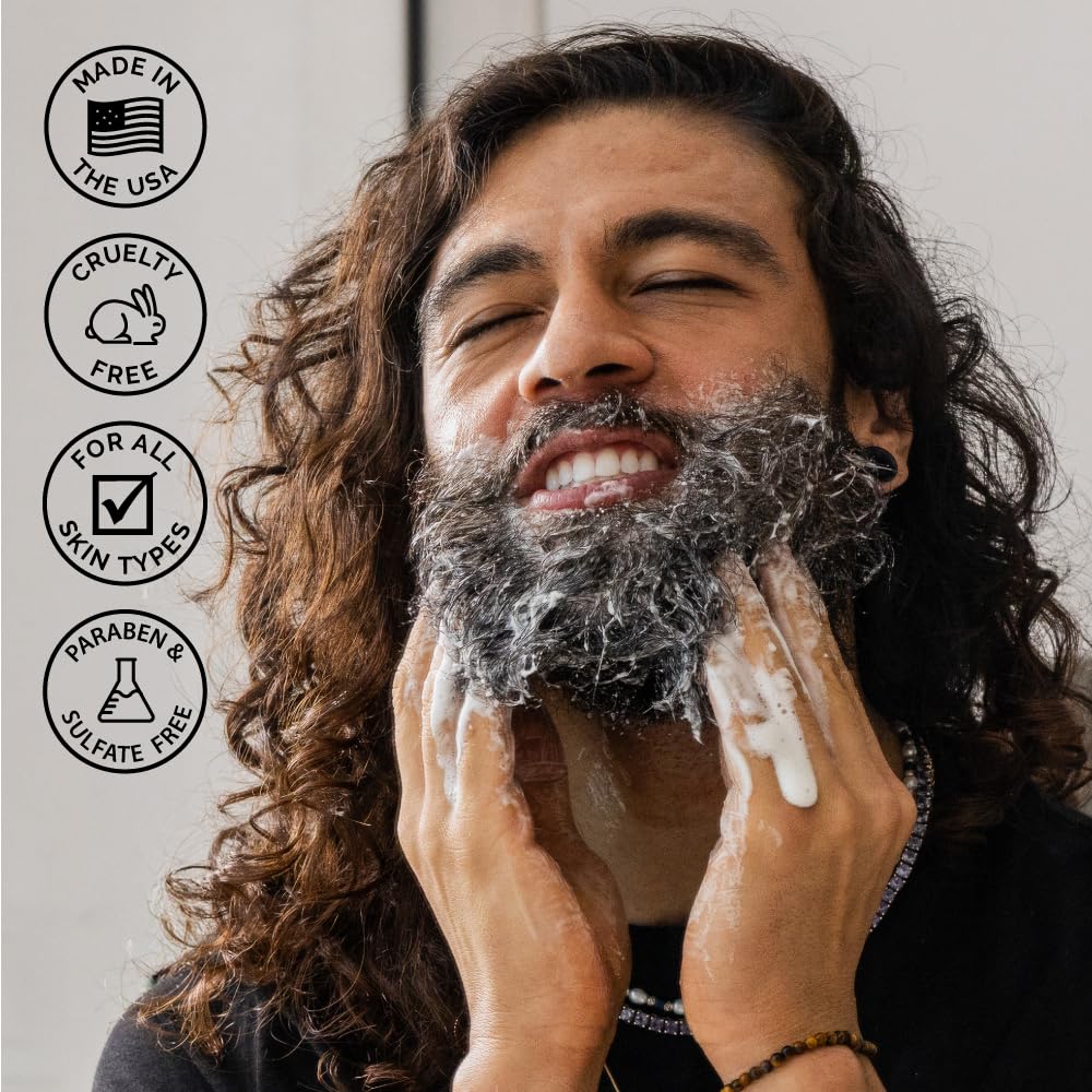 ZEUS Beard Wash Set for Men, Beard Shampoo & Conditioner (Sandalwood)