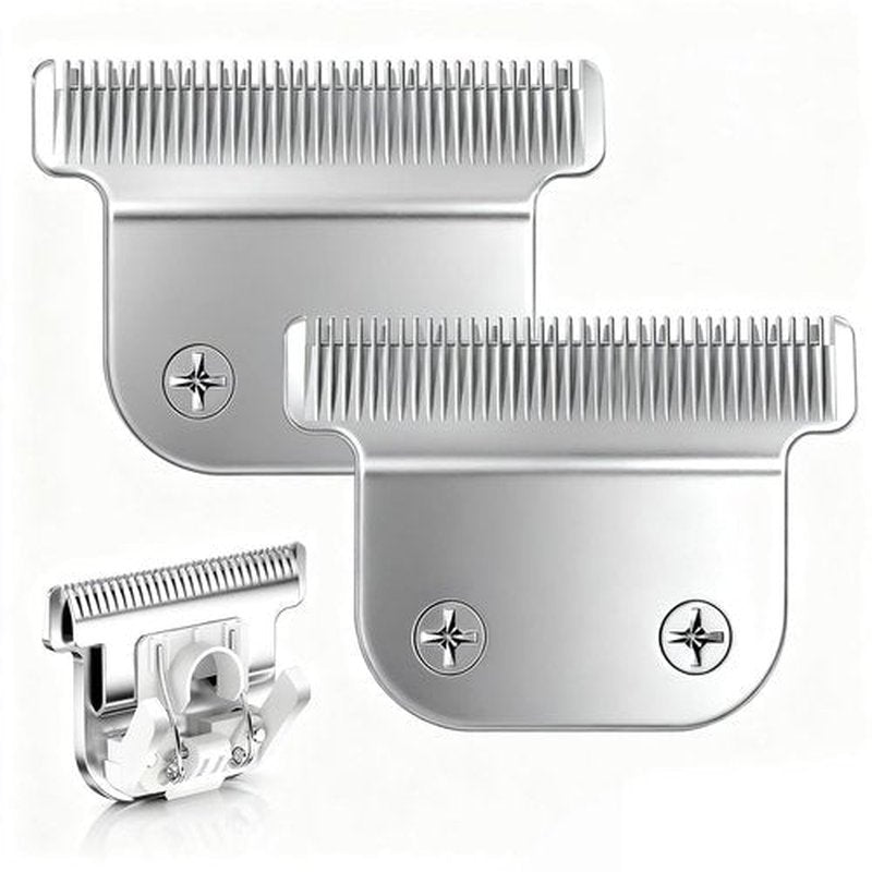 CR8GR8 Detachable T-Blade Replacement Blades - 440C Stainless Steel Precision Cut for Wahl Trimmers | 2 Pack