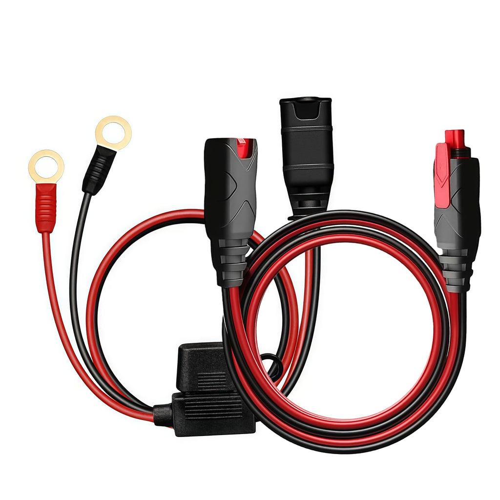 GC004 + GC008 X-Connect Combo Fit for NOCO Battery Chargers Accessories M10 (3/8in) XL Eyelet Terminal, Replacement NOCO Battery Connector Smart Batteries Trickle Charger Extension Cable