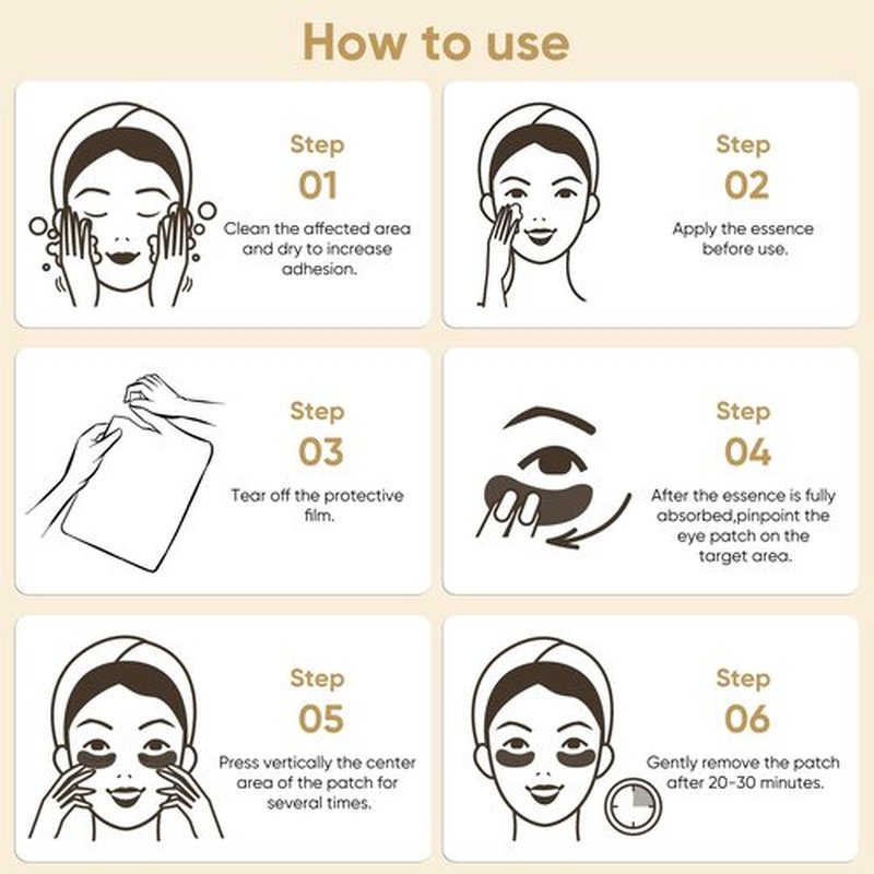 Bukamkom 200Pcs/100 Pair Under Eye Patches Gold for Dark Circles, Puffy Eyes, and Wrinkles, 24K Gold Eye Mask for Face, Eye Cream for Men and Women