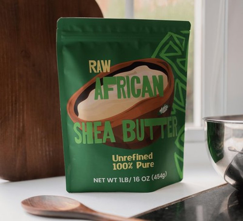 Nimba Foods Raw African Shea Butter Unrefined Bulk 1LB | 100% Pure for Soap Making, Body Butter, Skin, Hair, Eczema