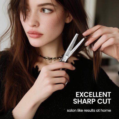 SEIMEIKEN Hair Cutting Scissors Kit – 10PCS Professional Hair Shears Set - 6.0 Inch Haircut Scissors - Hairdressing Shears Thinning Scissors for Salon & Home Use