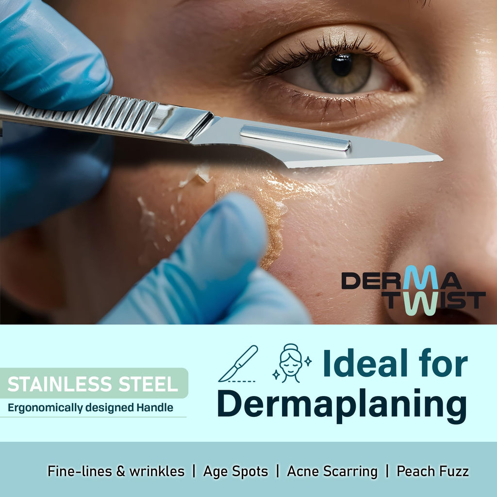 Pack of 2 Stainless Steel Scalpel Handle #3 – Dermaplane Handles