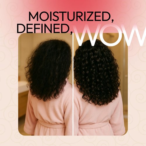 Curl Cream – Lightweight Leave-In Curl Defining Cream for Curly & Wavy Hair, Anti-Frizz Moisturizer and Curl Activator Texturizer with Macadamia and Argan Oil, 8.1 fl oz