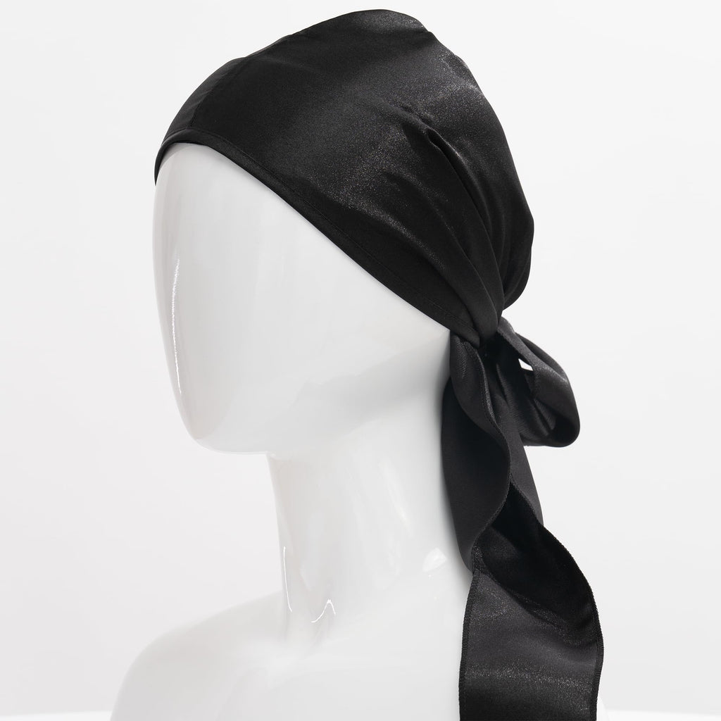 Evolve Satin Wrap Scarf, Black