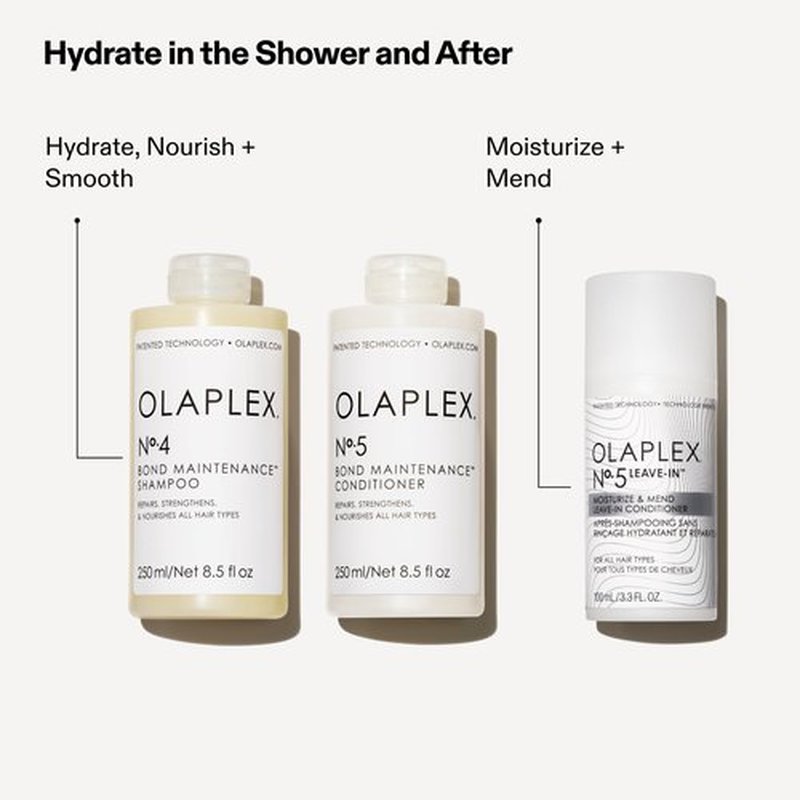 Olaplex Nº. 5 Leave-In Conditioner: Moisturizes & Mends Split Ends | Reduces Breakage & Repairs, Protects Damaged Hair | For Coily, Curly, Straight, and Wavy, Stocking Stuffers, 100 mL / 3.3 Fl Oz