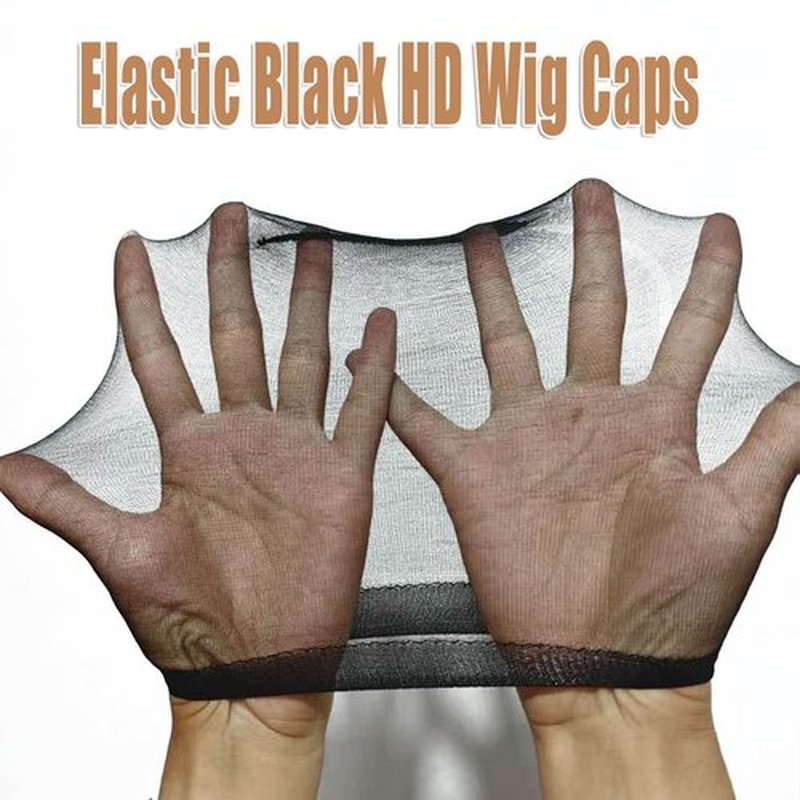 FDBJulyy 20 Pcs Black Transparent HD Wig Cap, Thin Nylon Cap for Women, Suitable for Parties, Weddings, Graduations, Halloween