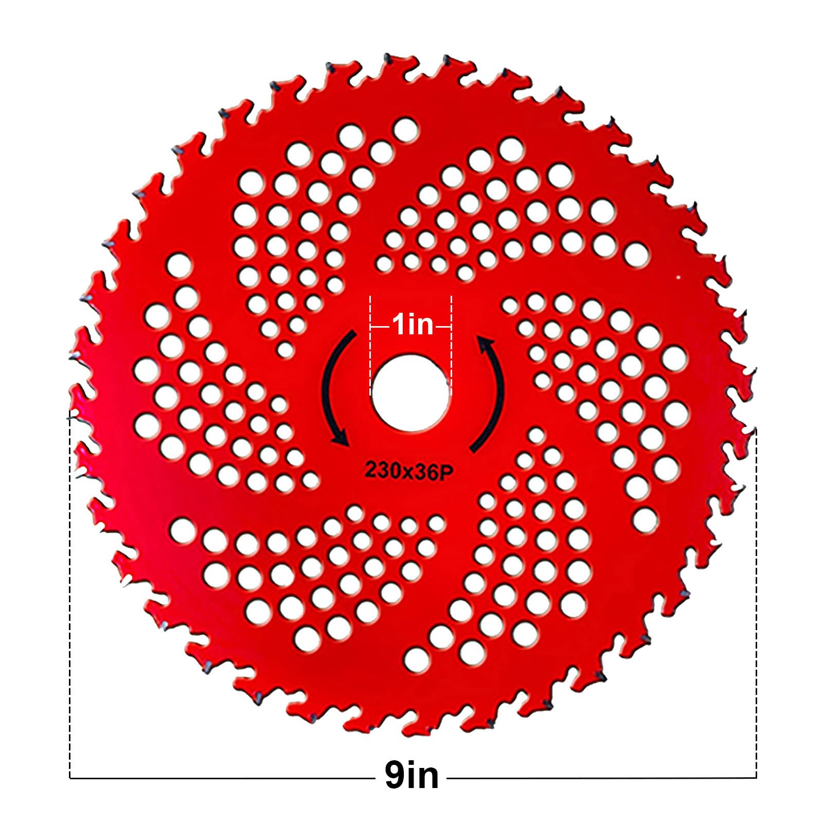GOROBU Steel Trimmer Head with 6 Blade Razors and 36 Teeth Brush Cutter Blade, 65Mn Steel, Adapter Kits Included for for Many Stihl Husqvarna Sears Echo Poluan Redmax Shindaiwa